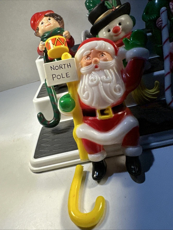 Vintage Plastic Christmas Stocking Holder Set Of 6 JSNY, Made in Hong Kong READ - Image 2 of 4