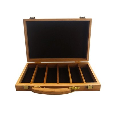 Wood Poker Chip Case, Walnut, 300-Chip Capacity NEW (cw3)