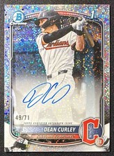 2025 Bowman Draft Dean Curley Chrome Auto Sparkle Refractor /71 1st Prospect