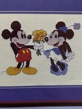 Disney Mickey And Minnie Mouse Love Counted Cross Stitch Pattern