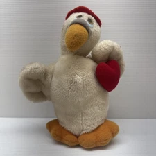 Vintage 1982 Wallace Berrie Turkey Plush Holding Heart Valentine Stuffed Animal