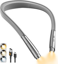 LED Neck Reading Light, Book Light for Reading in Bed, 3 Colors, 9 Brightness Le
