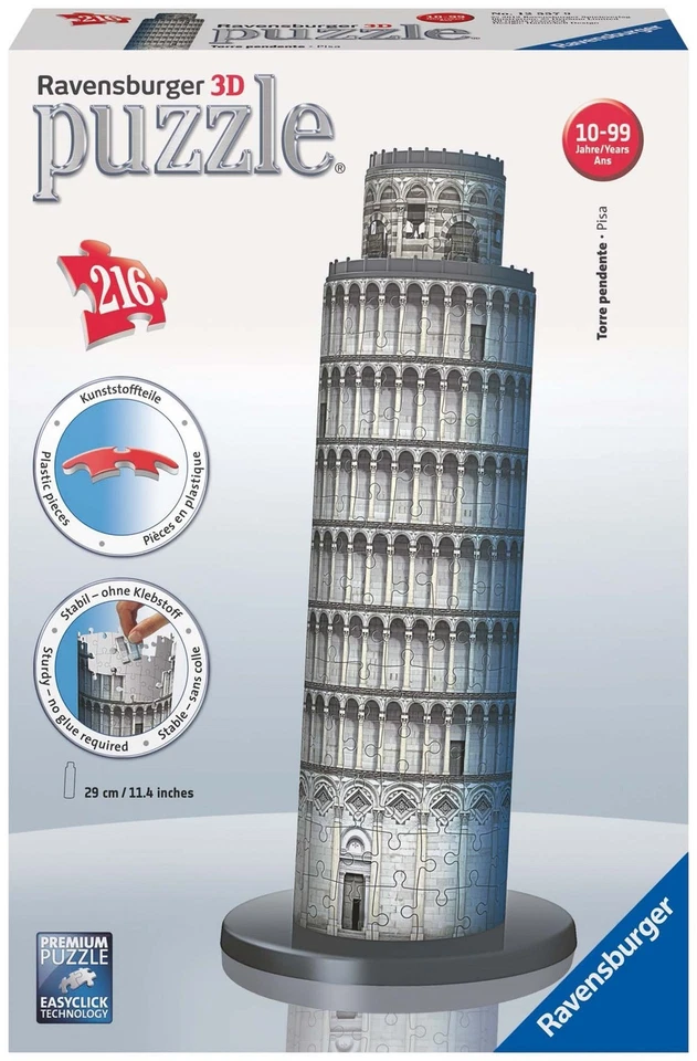 Ravensburger - Puzzle 3d Torre Di Pisa | Puzzle 3d Per Adulti E Bambini A P jrzV - Immagine 4 di 4