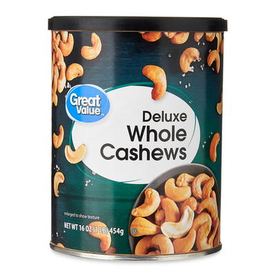 #ad #ad Great Value Deluxe Whole Cashews Salted 16 oz $5.20