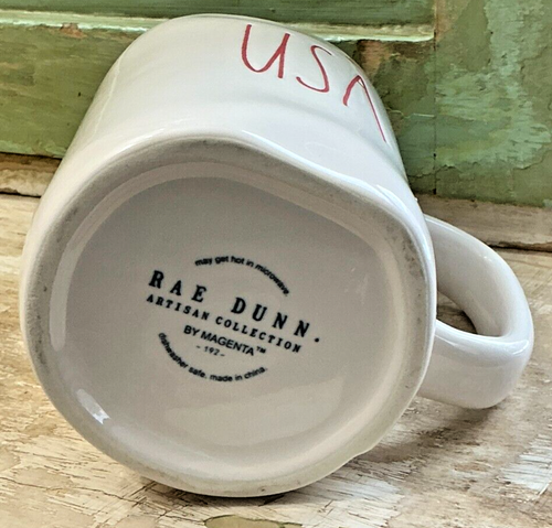 Rae Dunn "USA" Off White Mug by Magenta - Classic Imperfect Perfection - Picture 4 of 6