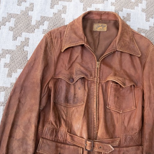 1930s Block Bilt Sportsman Leather Jacket, Size M (read description) - Picture 8 of 24