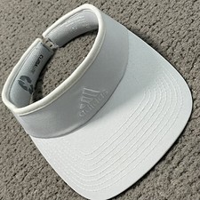 Adidas Visor Womens OS White Embroidered Logo Climalite Hat