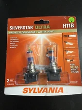 Sylvania Silverstar ULTRA H11B Pair Set High Performance Headlight 2 Bulbs 3714O