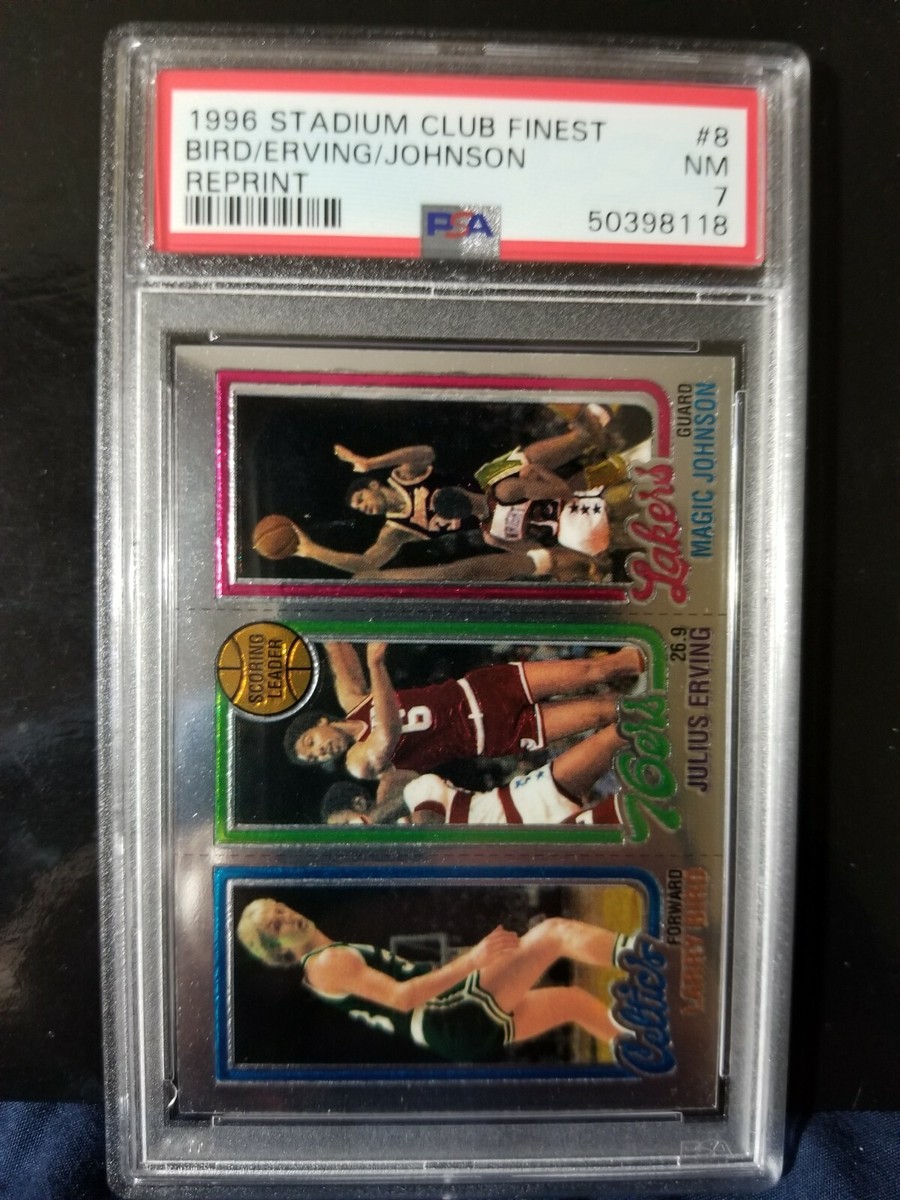 その他 1996 Topps Finest 22 Johnson/Bird/Erving 1996 Topps Finest 22 Johnson/Bird/Erving w/Coating rookie