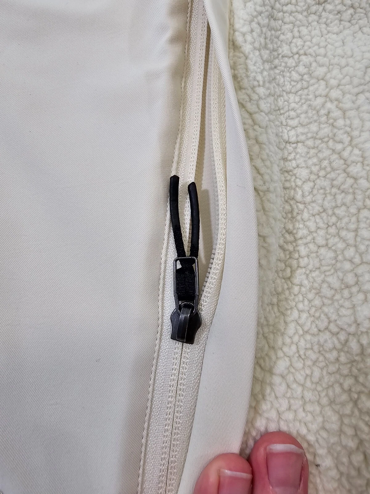 OFF WHITE GC CUTS Giacca Sherpa Uomo XXL Polartec Full Zip Tasca Felpa Off White