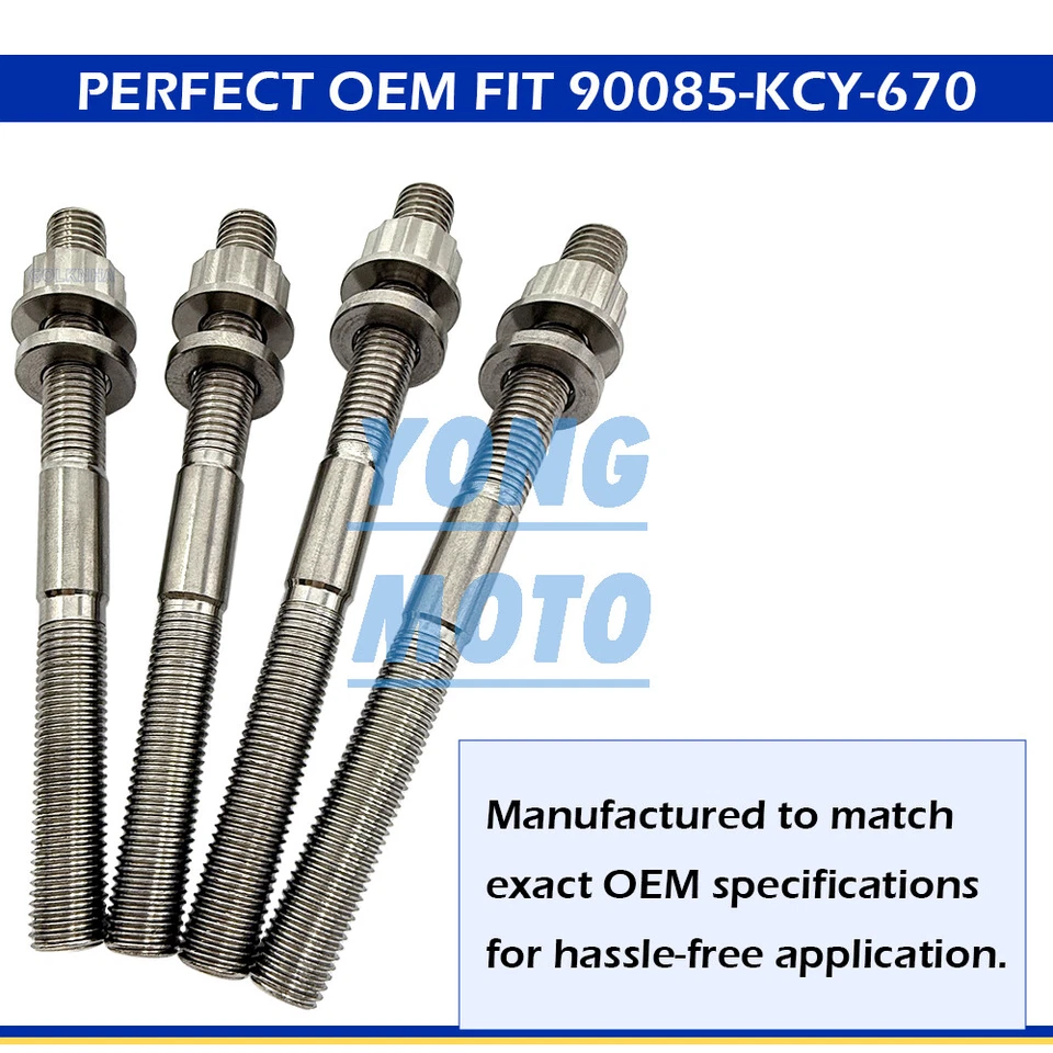 Titanium Cylinder Case Crankcase Studs Upgrade Kit for Honda TRX400X 2009, 12-14 - Image 4 of 4