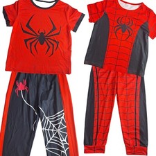 4pcs/set Spider-Man Thin Pajamas for Boys Matching Pyjamas Set 3-4 Years