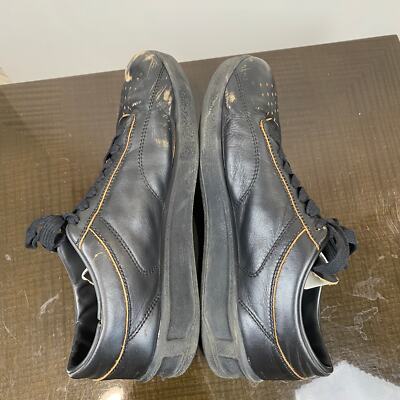 Jil Sander Lace Leather Oversized Logo Sneakers Black Men display picture 1