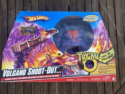 Retro Rare Find 1989 HOT WHEELS VOLCANO SHOOT OUT BOXED UNGEÖFFNET
