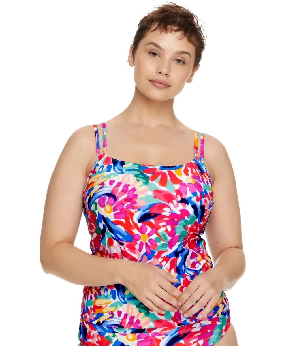Sunsets LIVING COLOR Taylor Underwire Mesh Tankini Swim Top, US 38E, UK 38DD