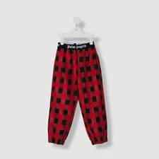 $235 Palm Angels Kid's Boy's Red Logo Microfiber Lounge Sleepwear Pants Size 10