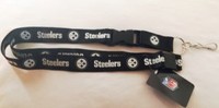 Pittsburgh Steelers Blackout Lanyard With Safety Latch on sale Pittsburgh Steelers Blackout Lanyard With Safety Latch on sale