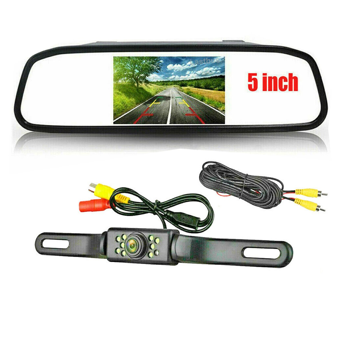 Rear View Camera 5-Inch Car Backup Camera & Monitor Kit – Night Vision ...