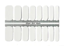 Snow White Solid Color Nail Polish Strips / Nail Wraps / Nail Stickers