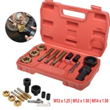 13Pc Metric Tap And Die Set Nut & Bolt Screw Thread Repairing Wheel Studs & Nuts