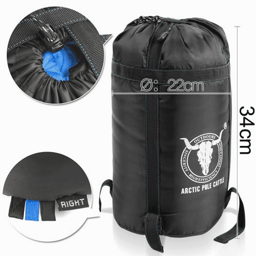 Outdoor Camping Envelope Sleeping Bag Thermal Tent Hiking Winter Single -15°C Bl - Picture 9 of 9