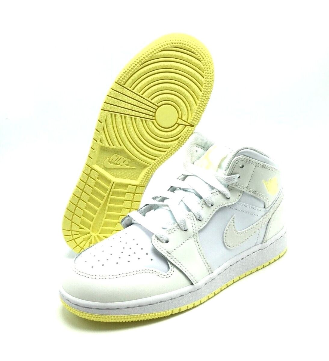 NEW* Youth Boy NIKE AIR JORDAN 1 MID (GS) SAIL/LASER ORANGE NEW* Youth Boy NIKE AIR JORDAN 1 MID (GS) SAIL/LASER ORANGE