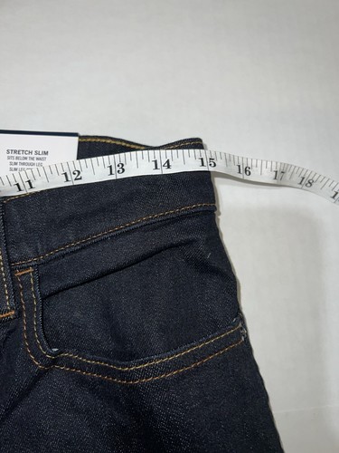 Jeans Tommy Hilfiger Denim 30x30 Elasticizzato Slim Uomo Blu Scuro Lavaggio Pantaloni Nuovo con etichette - Foto 11 di 12
