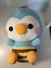 Round 1 Blue Penguin Dressed as Honey Bee Plush Stuffed Animal 12 Inch Large