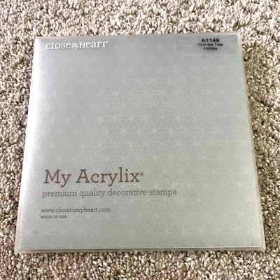 Close to My Heart Acrylix Premium Quality Decorative Stamps Trim the Tree A1149