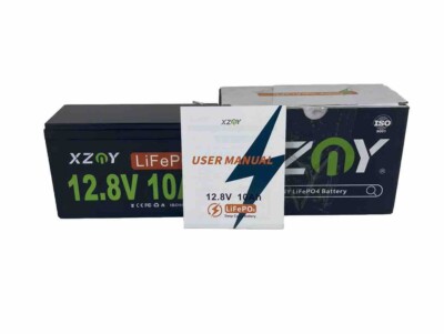 XZNY 12.8V 10Ah LiFePO4 Battery, 5000+ Cycles Deep Cycle LiFePO4