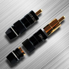 DH Labs Silver Sonic RCA-750 75Ω  Audiophile Quality RCA Connectors Set of 2