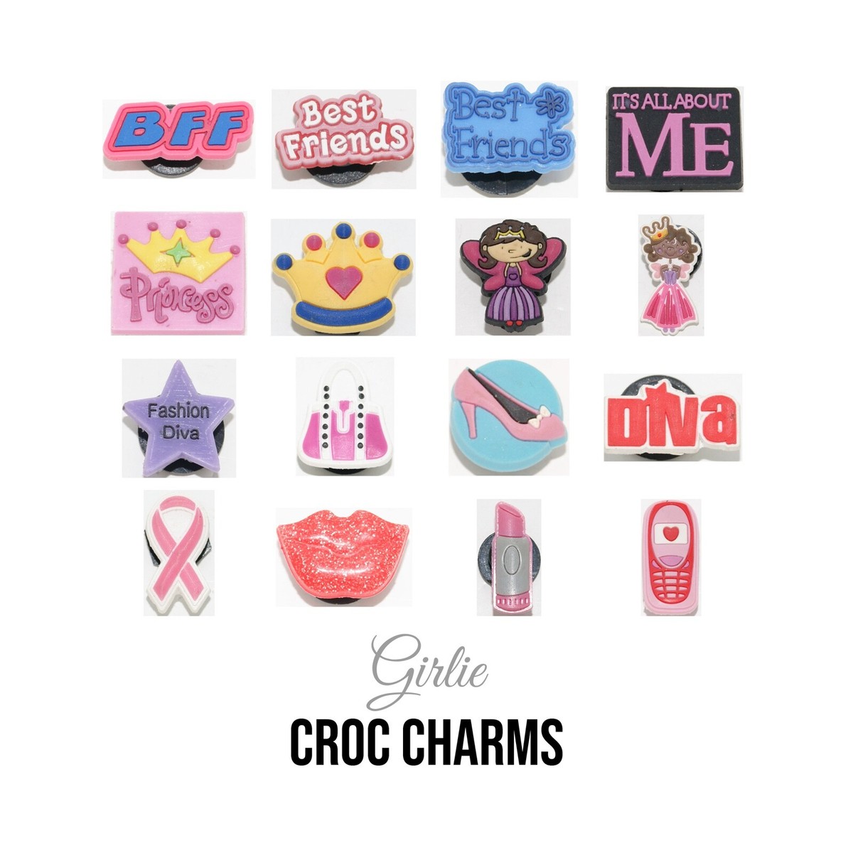 Girlie shoe charms various girlie shoe charms will fit croc