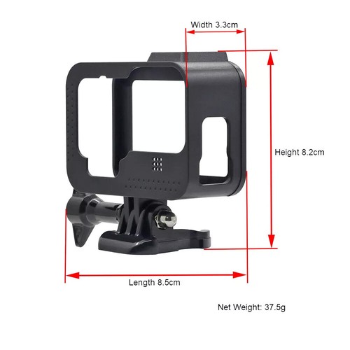 Funda protectora con montaje en marco para cámara GoPro Hero 12 11 10 9 negra - Imagen 5 de 10