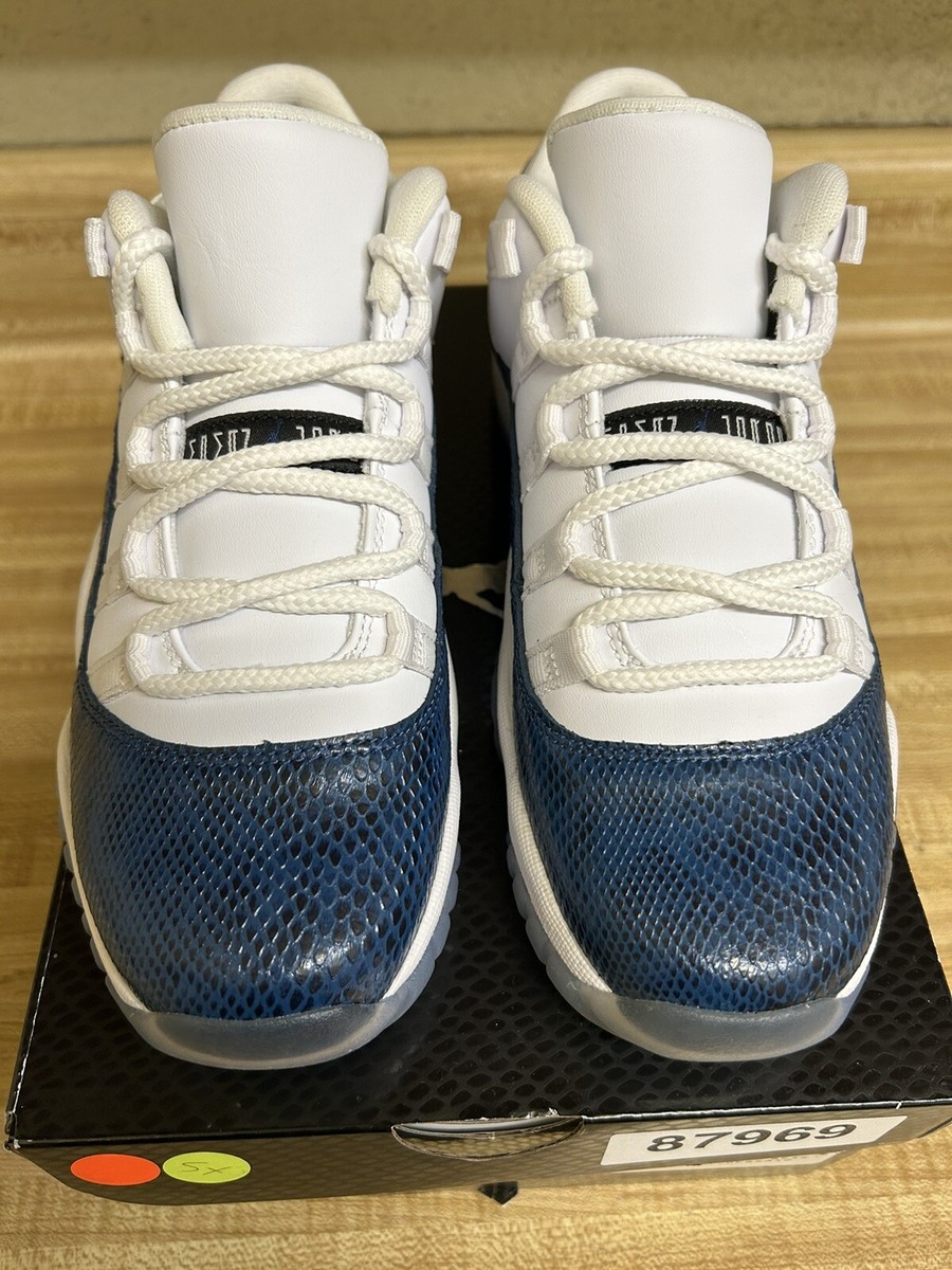 AIR JORDAN 11 2019年製 BRAND NEW Air Jordan 11 Retro Low Snake Navy 2019 (GS) Size 6.5y