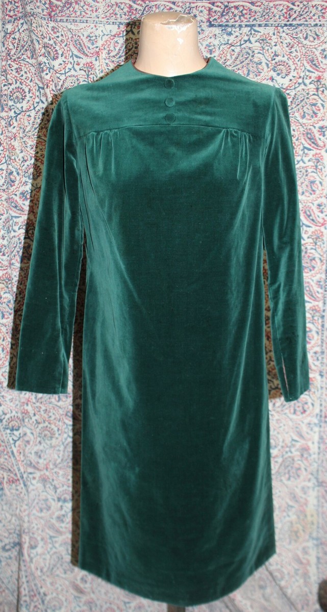 Vintage Women's Girls Classic Green Velvet Dress Orig Label Connie Sage |  eBay