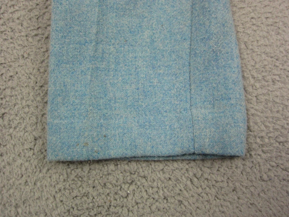 Vintage 70s Tweed Pants Girls 24x25 Blue Kids Youth Wool Casual Disco - Image 3 of 4