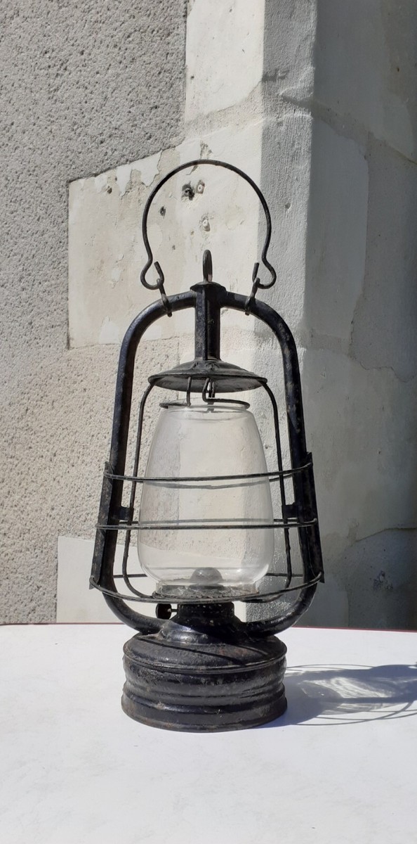 Lanterne Tempête Optimus 1200 M – Pétrole, Laiton Doré – Suède, Ancienne