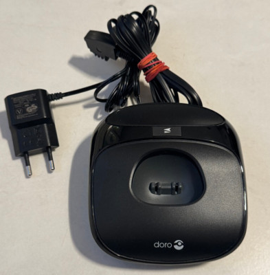 Doro PhoneEasy 100w Basisstation ersatz DECT Schwarz Telefon inkl Netzteil
