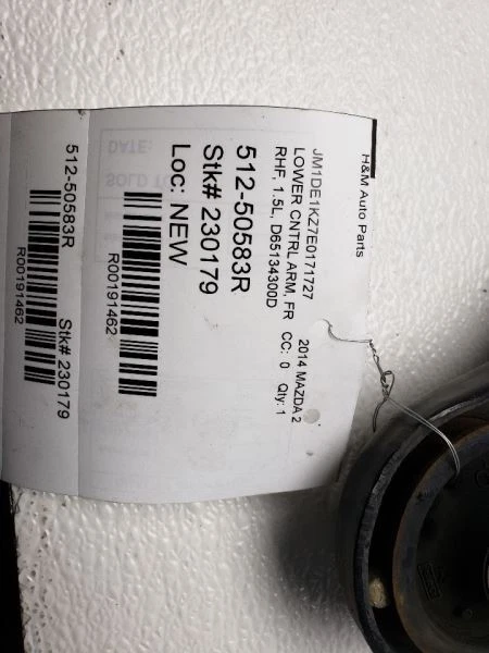 2011-2014 Mazda 2 Passenger Right Lower Control Arm Front OEM D65134300D - Image 4 of 4