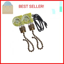 Ceiling Fan Light Switch Zing Ear ZE-109 E89885 Two-Wire Light Switch with Pull 
