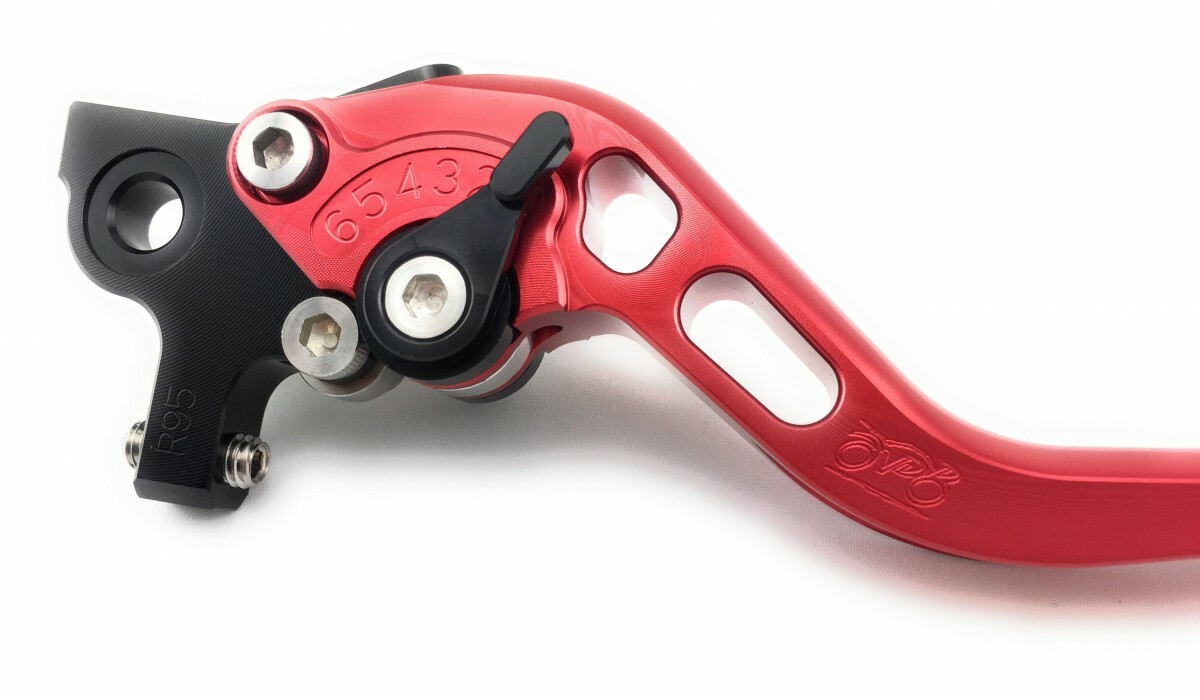 Leviers de frein Ducati Hyperstrada 939 rouges CNC courts - 4
