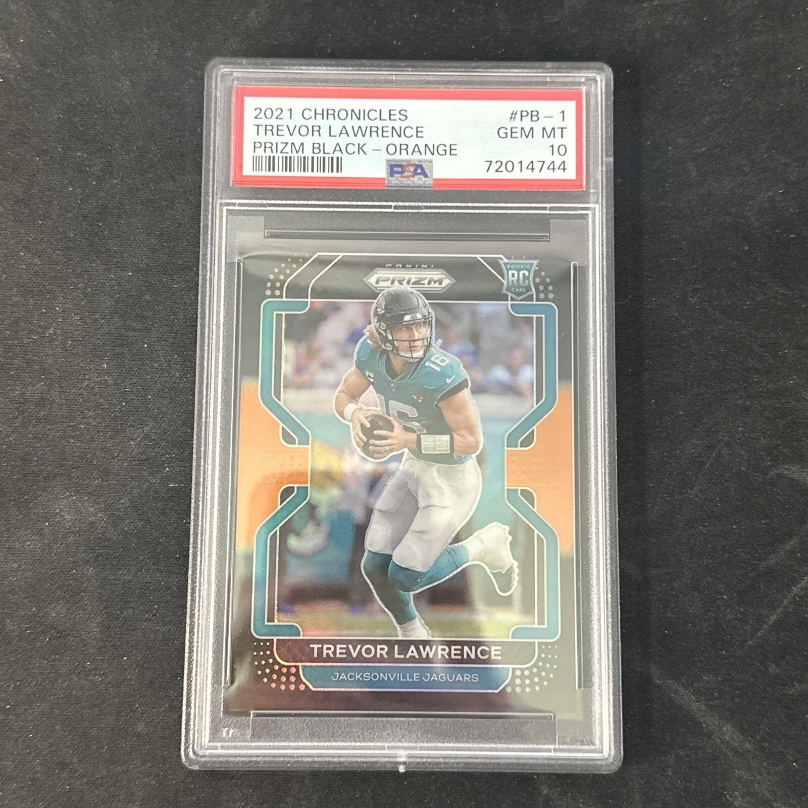 Trevor Lawrence Panini Chronicles Prizm Black #PB1 Orange