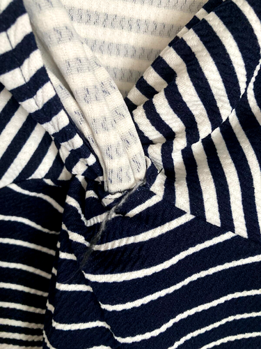 BNWT Ladies TFNC London SAPPHIRE Navy BLUE Striped TWIST Detail “SHENA” Dress S - Picture 10 of 12