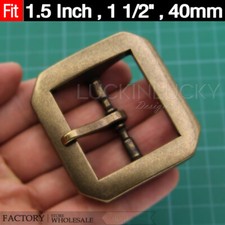 Antique Solid Brass Octagonal Belt Buckles Classical Pin Belt Buckle 1 1/2" 40mm