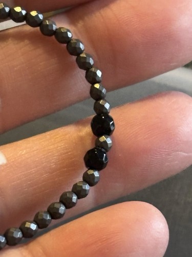 Bracciale Bracciali Argento 925 Onice Ematite Pietre Dure - Foto 2 di 8