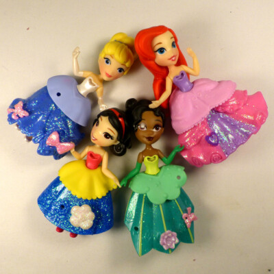 Disney Princess LITTLE KINGDOM Arielle TIANA Schneewittchen Aschenputtel 4x Puppe KONVOLUT