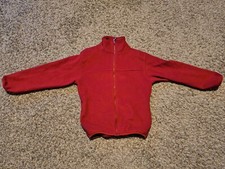 L.L. Bean Fleece Jacket Youth Kids Medium 10-12 Red