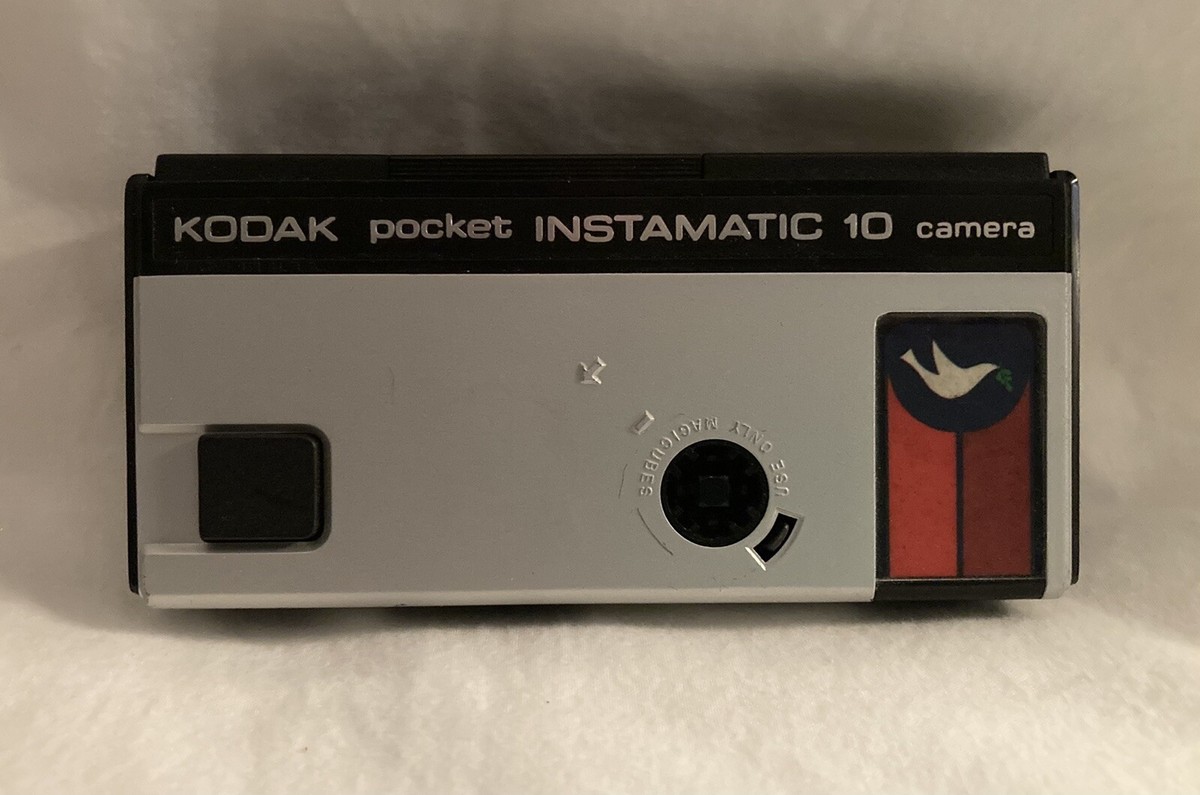 Kodak Vintage 110 Camera Pocket Instamatic Silver And Black Flash