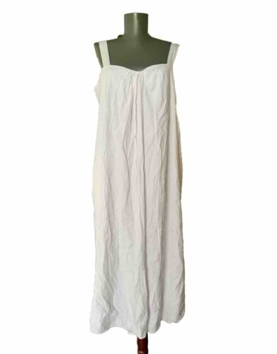 VINCE White Linen Sleeveless Maxi Dress Size Large - image 1