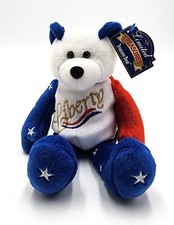 Limited Treasures Liberty The Patriotic Bear 2001 Beanie Plush Red White Blue